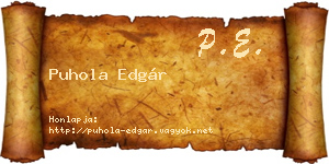 Puhola Edgár névjegykártya